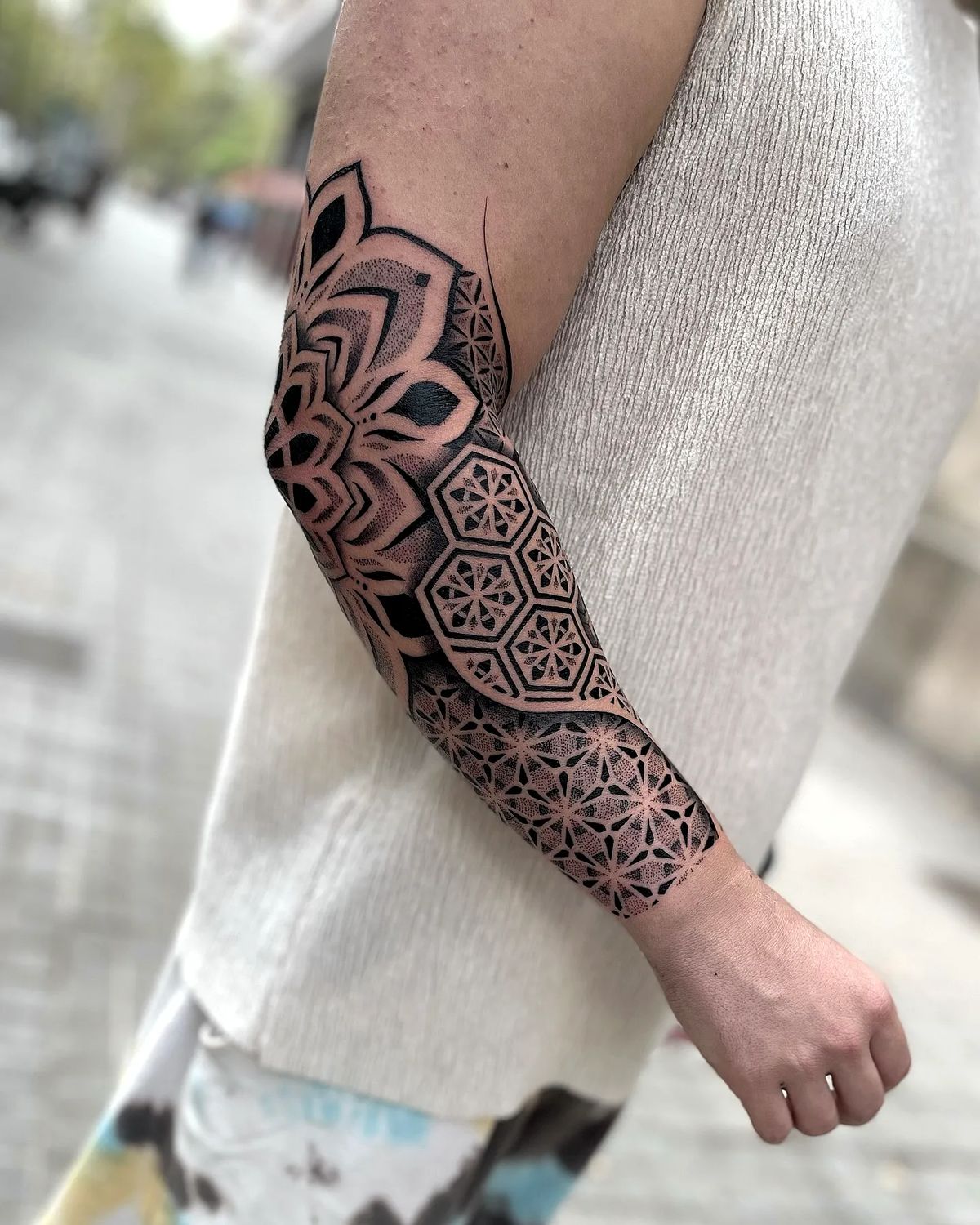 Geometric Tattoo Design Process